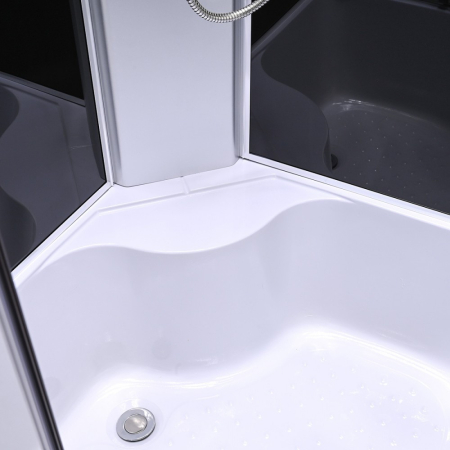 Leziter Cabină de duș Karolino 90 neagră cu tavă adâncă [9]