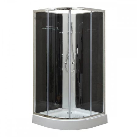 Leziter Cabină de duș Marco Black II 90x90 cm cu cădiță de duș [6]