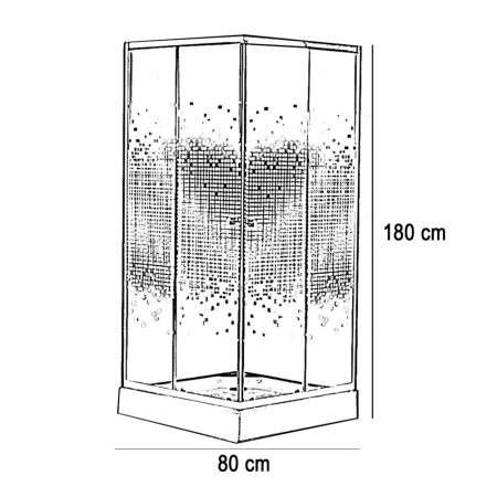 Leziter Cabină de duș pătrată Mia 90x90 cm fără cădiță de duș [1]