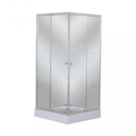Produse temporar indisponibile - Leziter Cabină de duș pătrată Mia 90x90 cm fără cădiță de duș