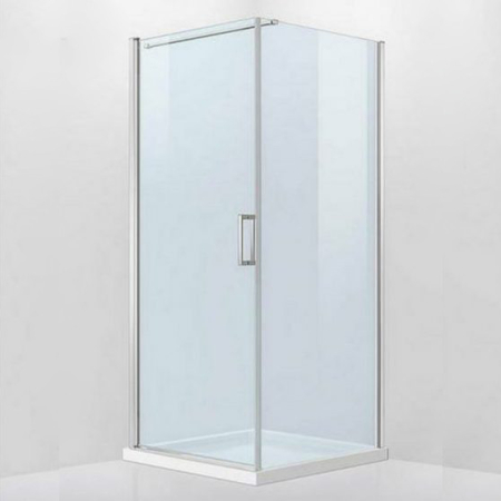 Leziter Cabină de duș pătrată simplă cu ușă batantă fără cădiță de duș [1]