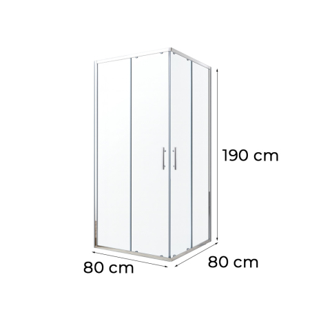 Leziter Cabină de duș pătrată Soul 80x80 cm fără tavă [2]