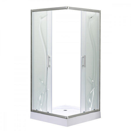 Leziter Cabină de duș pătrată Spirit BAMBOO 80x80, cu cădiță de duș acrilică armată [6]