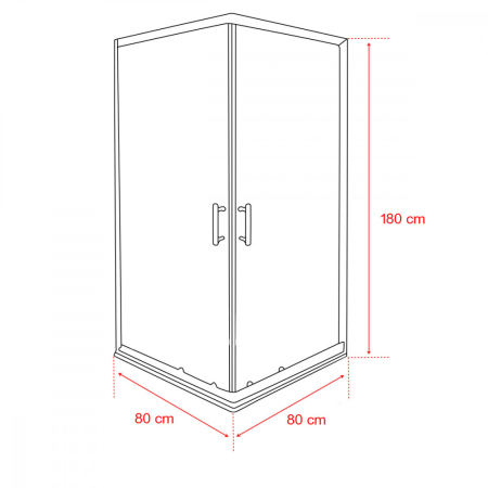 Leziter Cabină de duș pătrată Spirit Matrix 80x80 cm fără cădiță de duș [2]