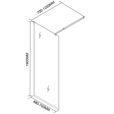 Leziter Cabină de duș River walk-in 70x190 cm cromată [2]