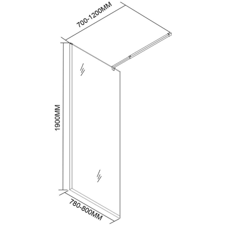 Leziter Cabină de duș River walk-in 80x190 cm cromată [2]