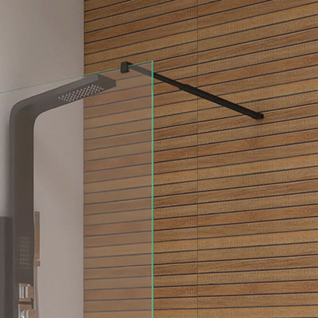 Leziter Cabină de duș River walk-in 80x190 cm neagră [3]