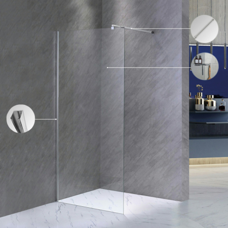 Leziter Cabină de duș River walk-in 90x190 cm cromată [4]