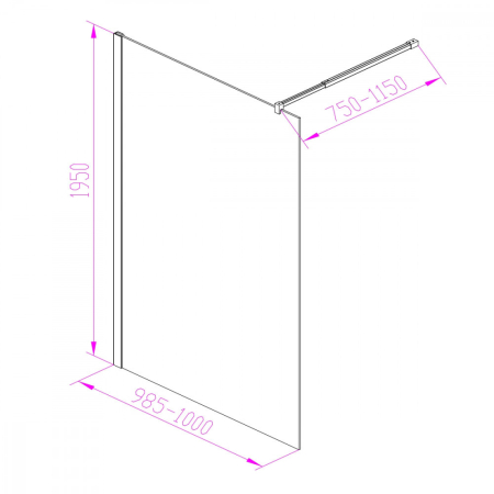 Leziter Cabină de duș Walker 100x195 cm [7]
