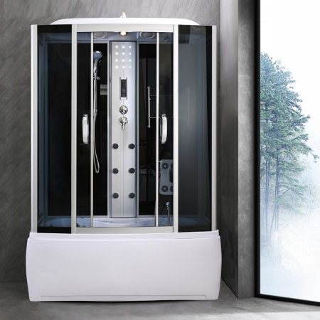 Leziter Cadă cu hidromasaj Emilia 85x150 cm cu electronică Neagră [1]