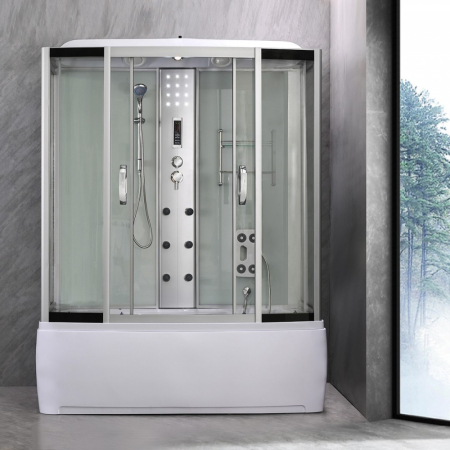 Leziter Cadă cu hidromasaj Emilia 85x170 cm cu electronică, albă [1]