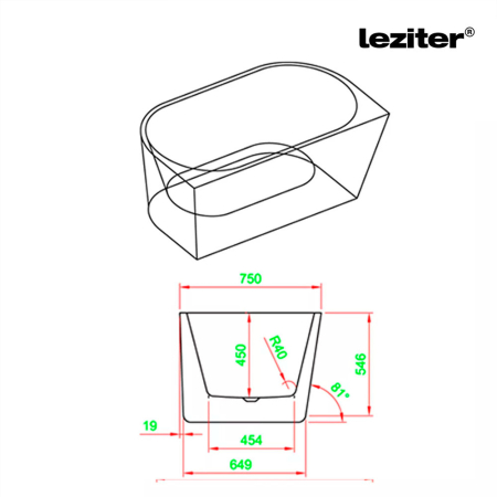 Leziter Cadă de baie independentă [3]