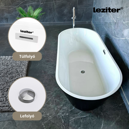 Leziter Cadă de baie independentă Noa neagră [4]