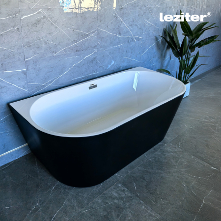Leziter Cadă de baie independentă Still neagră [7]
