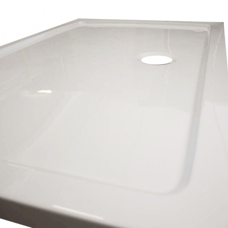 Leziter Cădiță de duș acrilică pătrată asimetrică Modena Slim, 80x120 cm [5]