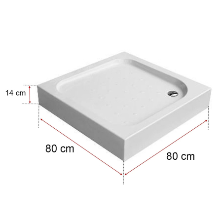 Leziter Cădiță de duș acrilică pătrată Klonberg 80x80 cm 80x80 cm [2]