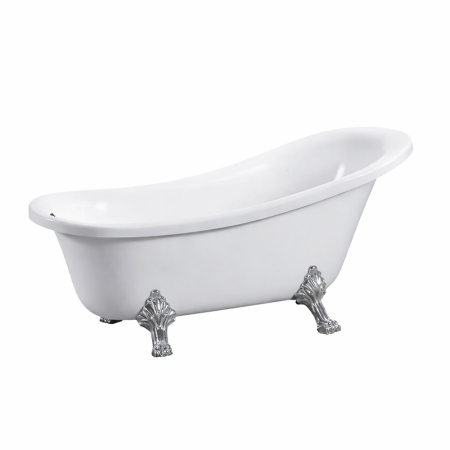 Cada baie - Leziter Cădiță independentă Clark cu picioare metalice 170x73x73 cm