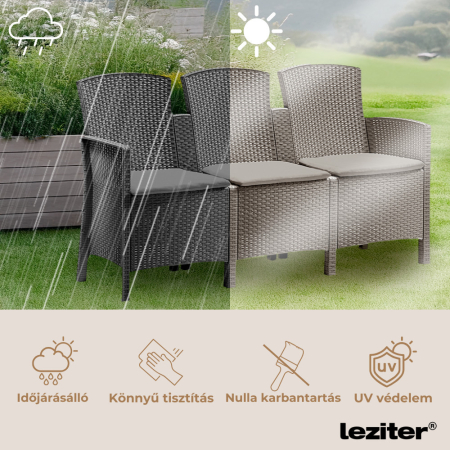 Leziter Canapea de grădină Lima cu 3 locuri [4]