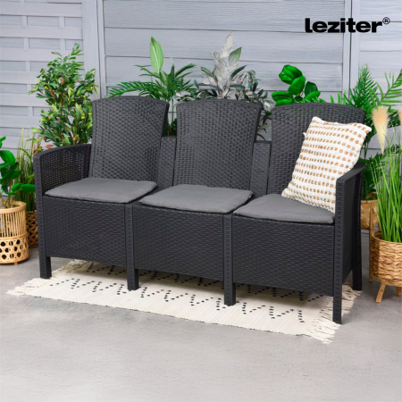 Leziter Canapea de grădină Lima cu 3 locuri [1]