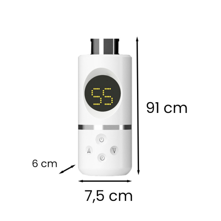 Leziter Cartuș electric de încălzire pentru uscător de prosoape cu termostat digital 800W alb [2]