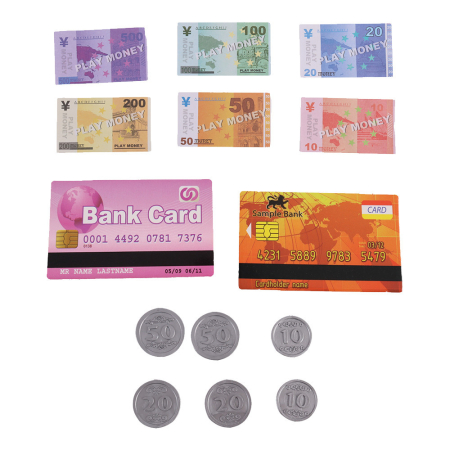 Leziter Casierie pentru magazin de jucării cu cărucior de cumpărături, 32 buc [4]