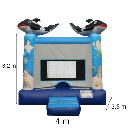Leziter Castel gonflabil cu delfini 4x3,5x3,2m [1]