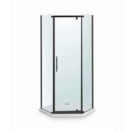 Baie - Leziter Celtic 90x90 cm cabină de duș pentagonală cu tavă de duș negru