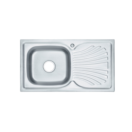 Chiuvete bucatarie - Leziter Chiuvetă Boli pătrată cu o singură cuvă cu picurare din oțel inoxidabil
