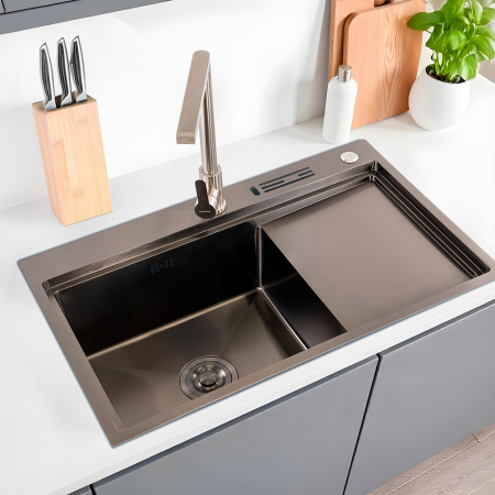 Leziter Chiuvetă Dahlia din oțel inoxidabil [1]