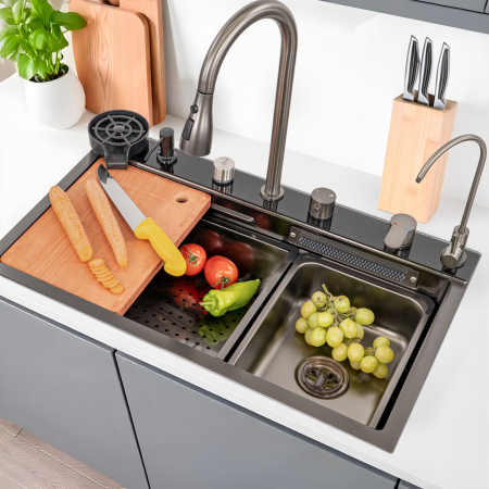 Leziter Chiuvetă multifuncțională Calandria din oțel inoxidabil [1]