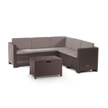 Set mobilier grădină - Leziter City colț mobilier de grădină set maro