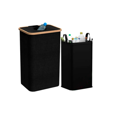 Coș gunoi - Leziter Colector selectiv de sticle 100l negru