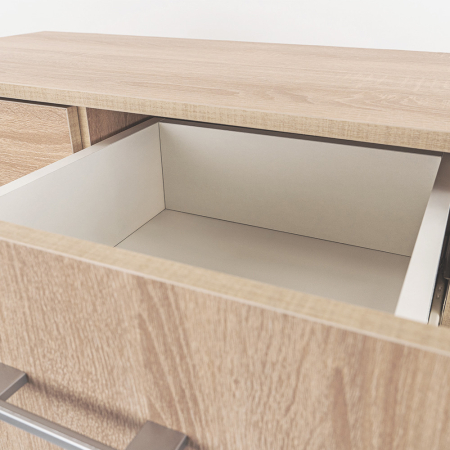 Leziter Comodă Miami cu 1 ușă și 4 sertare 80x92 cm stejar sonoma-stejar sonoma [8]