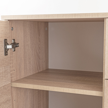 Leziter Comodă Miami cu 1 ușă și 4 sertare 80x92 cm stejar sonoma-stejar sonoma [7]