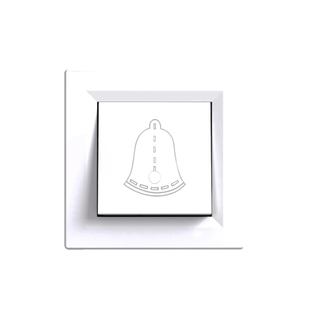 Electronică - Leziter Comutator clopot Nova 101N cu cadru alb