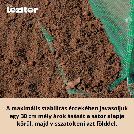 Leziter Solar gradina 200x300x600 cm, verde (cadru + folie) [5]