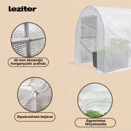 Leziter Cort din folie 200x300x600 cm cu cadru din folie ranforsată [3]