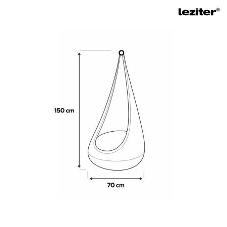 Leziter Cosy Pendant Drip Swing cu pernă și pompă Roz [2]