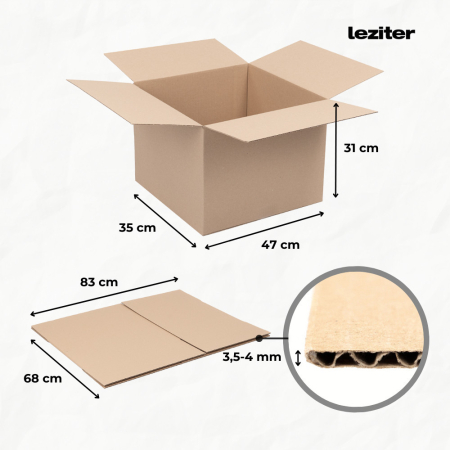 Leziter Cutie automată de colete L 47x35x31 cm [1]