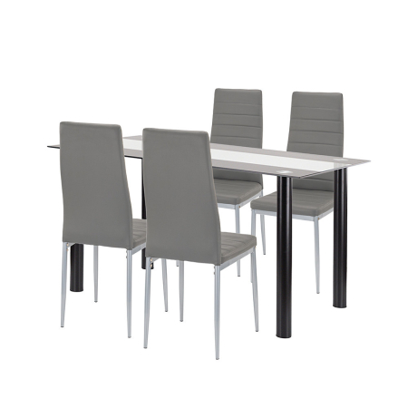 Leziter Denton 4+1 set de sufragerie gri-gri [0]