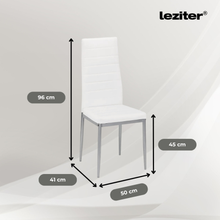 Leziter Denton 6+1 set de luat masa alb-gri [3]