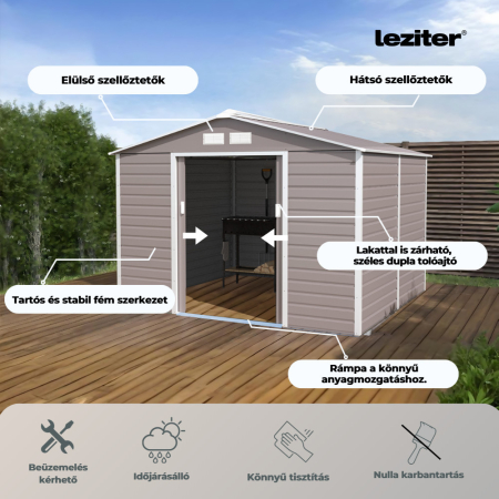 Leziter Depozit pentru unelte de grădină Oregon 277x259 cm [2]
