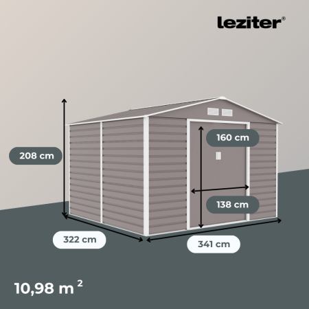 Leziter Depozit pentru unelte de grădină Utah 341x322 cm [1]