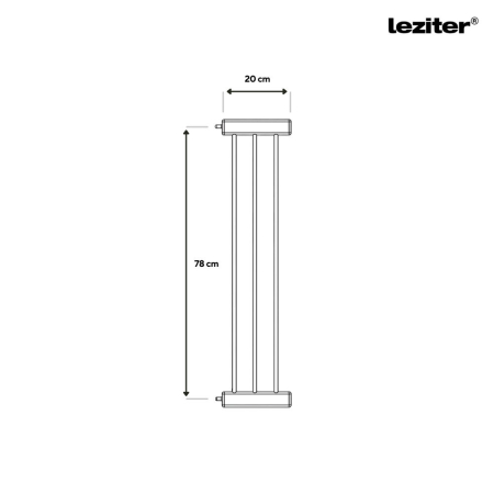Leziter Distanțiere grilă de siguranță 20 cm [2]