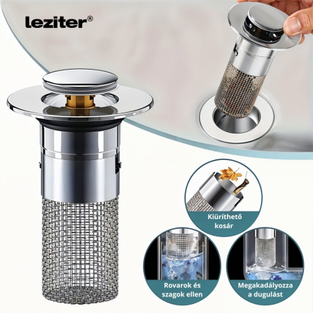 Leziter Dop de scurgere cu filtru din oțel inoxidabil 60 mm [3]