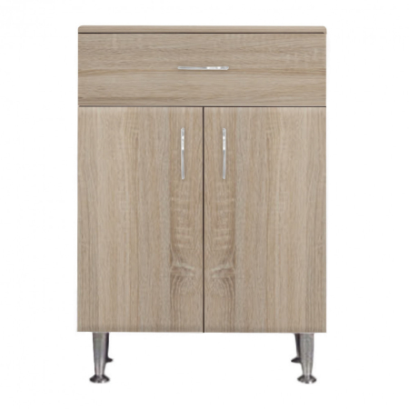 Produse temporar indisponibile - Leziter Dulap baie Bianca Plus 60 cu 2 usi, 1 sertar, stejar sonoma
