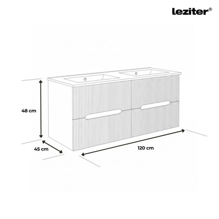Leziter Dulap de bază Trent 120 cu chiuvetă [2]