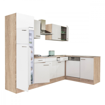 Bucătărie - Leziter Dulap de bucătărie de colț Yorki 280 cu congelator superior și frigider