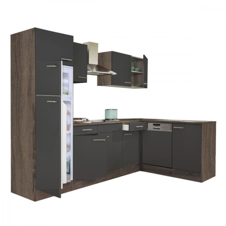 Bucătărie - Leziter Dulap de bucătărie de colț Yorki 280 cu congelator superior și frigider