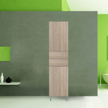 Leziter Dulap înalt Bianca Plus 45 cu 2 uși, 2 sertare, culoare stejar sonoma, dreapta [2]